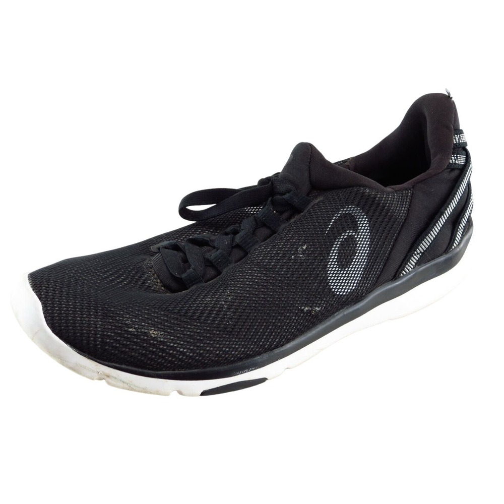 ASICS Size 7 M Black‎ Lace Up Running Fabric Shoes